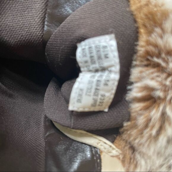 Timberland wheat leather suede &beige nylon lace up Mid calf boots  SZ8.5M - Picture 8 of 9